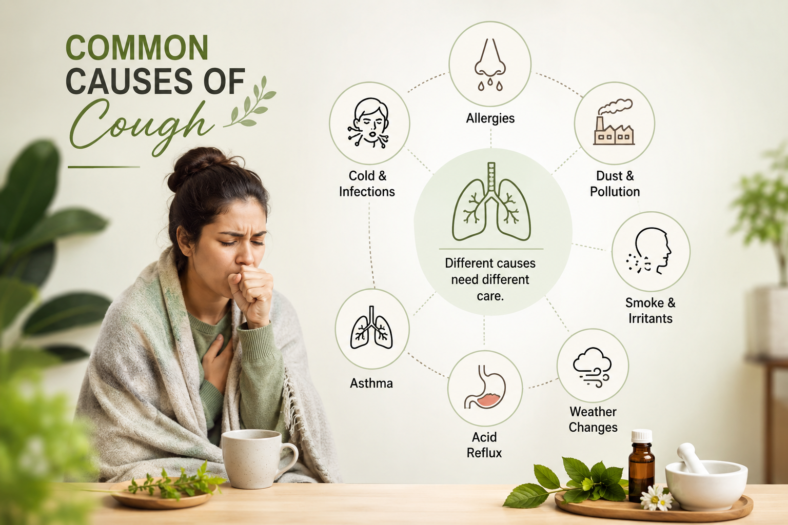 Common causes of cough including allergies