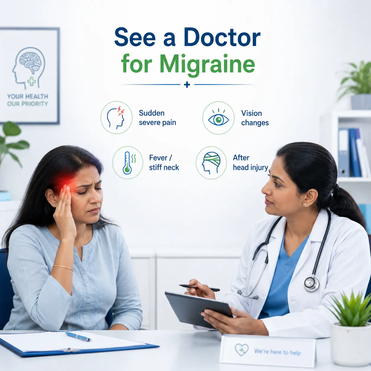 when see a doctor for migraine